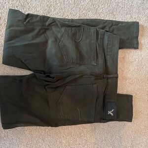 American Eagle super stretch 0 R olive jeggings